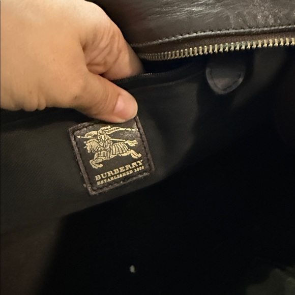 Burberry Beige and Black Checkered Tote - Picture 7 of 9